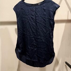 Banana Republic Blue Cap Sleeve Relaxed Blouse